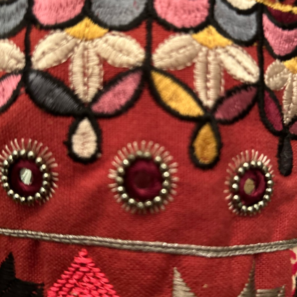 Anthropologie X-Large embroidered boho tote in excellent condition